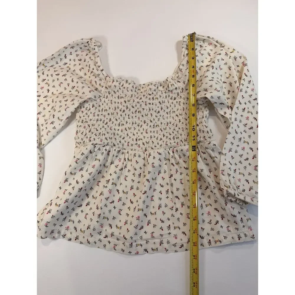 Old Navy Women’s Cottagecore Floral Smocked Peplum Top – Size XL (14-16)